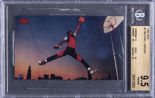 1985 Nike #2 Michael Jordan Rookie Card – BGS GEM MINT 9.5 